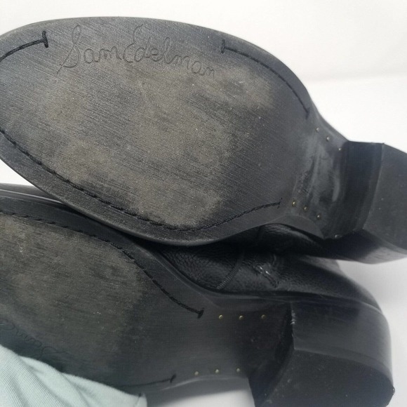 Sam Edelman Women's Black Betty Ankle Boots Booties Almond Toe Size 7.5W (Wide). - Picture 10 of 13